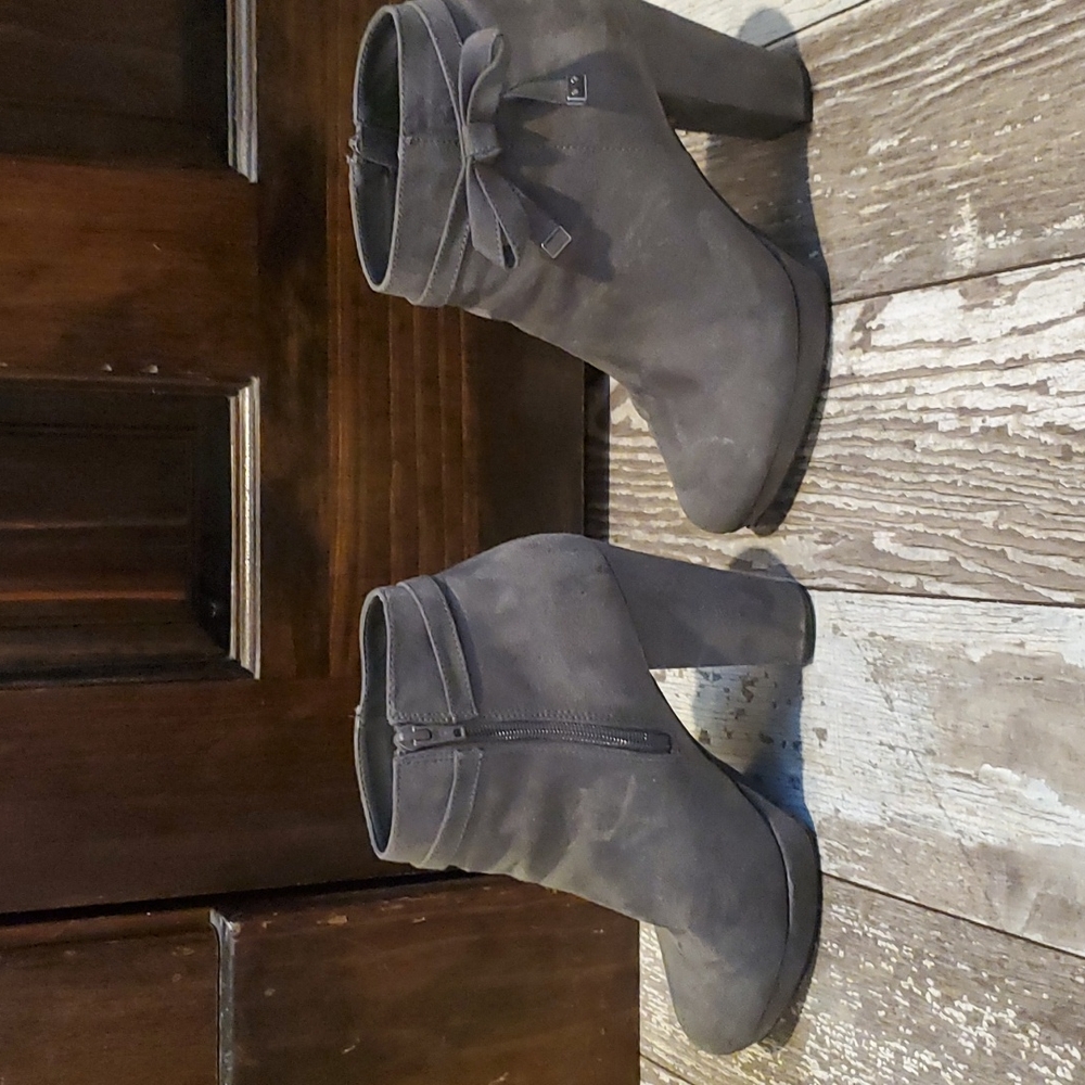 Gray Ankle Boots